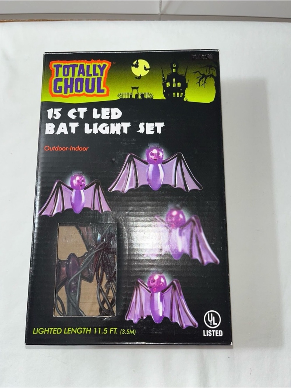 Totally Ghoul 15 Ct LED Purple Bat Light Set